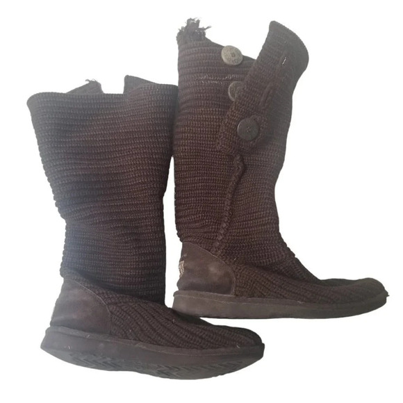 Ugg Classic Cardy Boot Brown Winter 8 - Picture 1 of 7